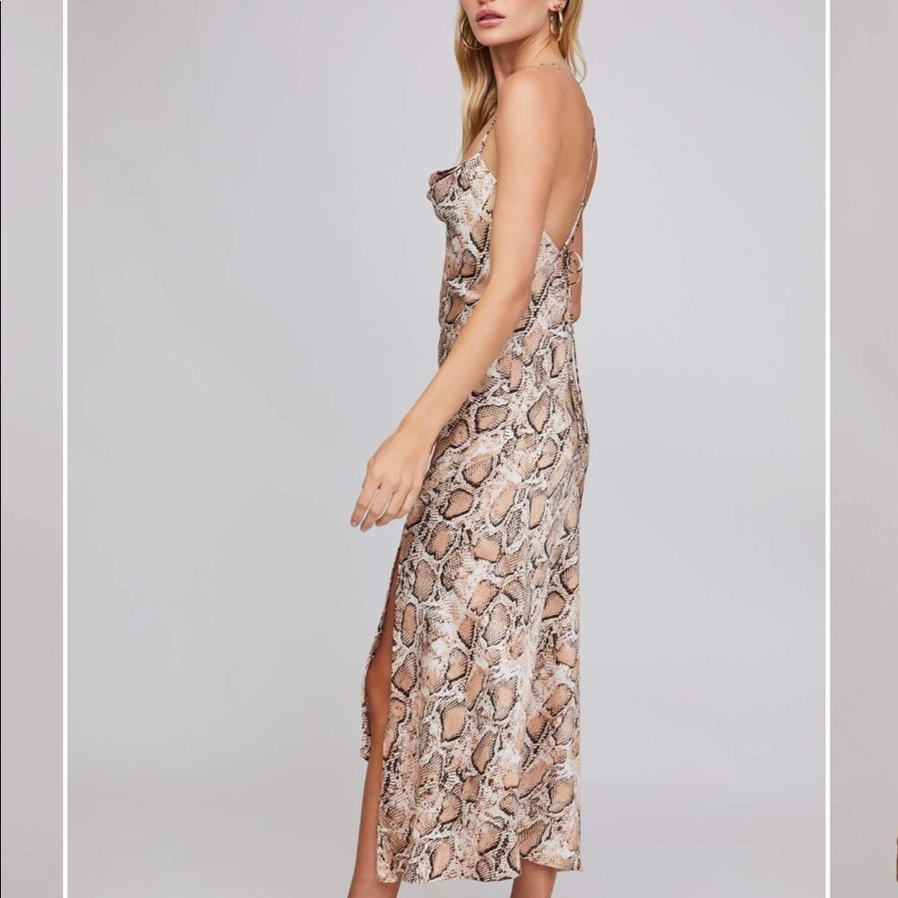 ASTR the Label Gaia Animal Print Midi Dress